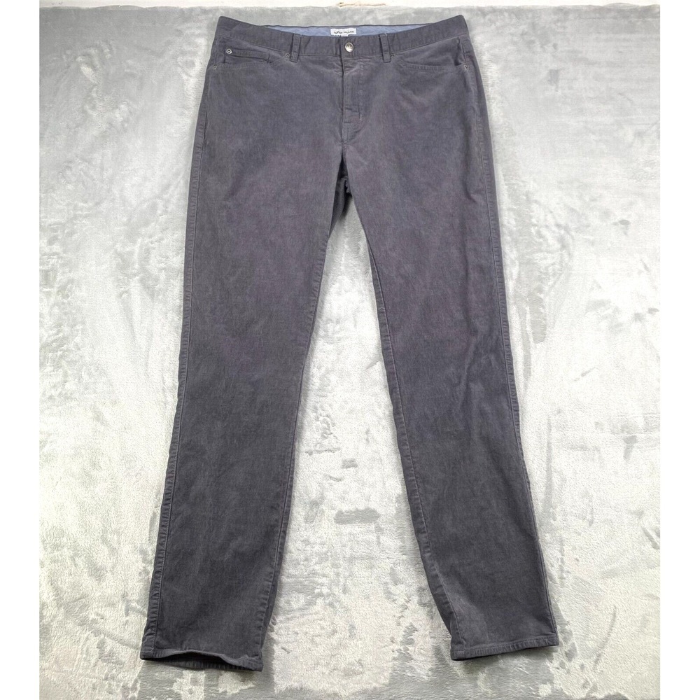 Peter Millar Corduroy Pants Mens 36 Gray Straight‎ Leg 5 Pocket Casual Trousers